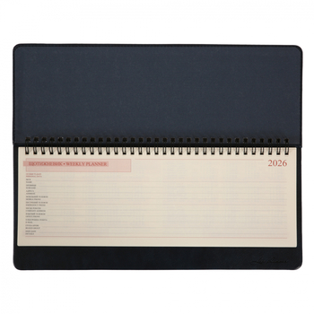 Планінг настільний Leo Planner Persona, датований 2026, 30х14 см, 128 сторінок, синій (252658) - Pampik - 2