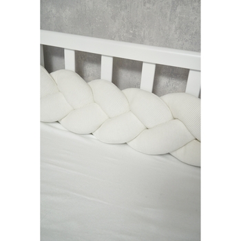 Бампер-косичка Twins Ego, 3-х прядна, 200 см, світло-бежевий (2020-K3-200E202) - Pampik - 4