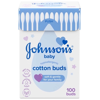 Палички ватні Johnson's Baby, 100 шт. - Pampik