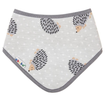 Нагрудник-бандана Akuku Їжаки, сірий (A1513) - Pampik - 2