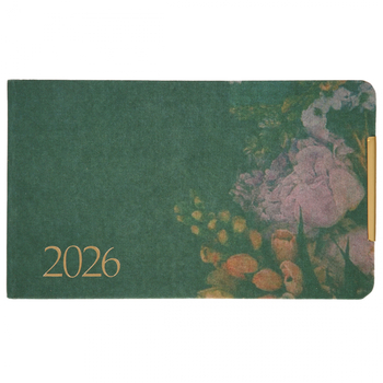 Щотижневик Leo Planner Bloom, датований 2026, 10х17 см, 128 сторінок, зелений (252714) - Pampik