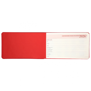 Щотижневик Leo Planner Story, датований 2026, 10х17 см, 128 сторінок, червоний (252652) - Pampik - 7
