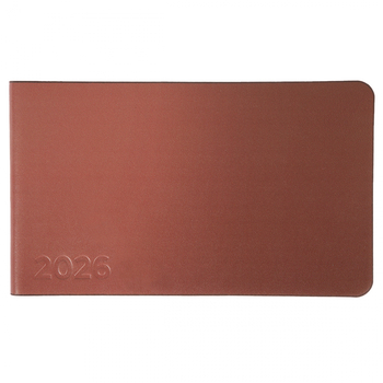 Щотижневик Leo Planner Choco, датований 2026, 10х17 см, 128 сторінок, коричневий (252716) - Pampik
