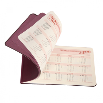 Щотижневик Leo Planner Story, датований 2026, 10х17 см, 128 сторінок, винний (252653) - Pampik - 4