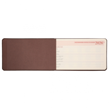 Щотижневик Leo Planner Choco, датований 2026, 10х17 см, 128 сторінок, коричневий (252716) - Pampik - 5