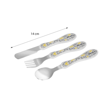 Набір столових приборів Akuku, 3 шт., сірий (A0103) - Pampik - 2