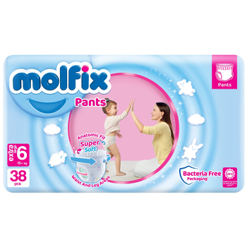 Подгузники-трусики Molfix, 6 (15+ кг), 114 шт. (3 уп. по 38 шт.) - Pampik - 2