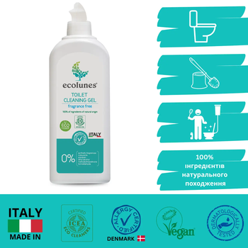 Гіпоалергенний органічний гель для очищення туалету Ecolunes, без запаху, 500 мл - Pampik - 2