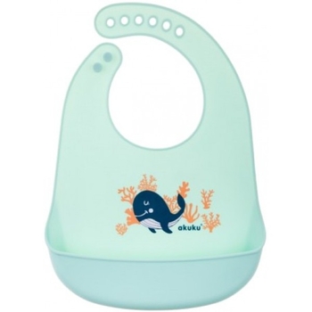 Силіконовий нагрудник Akuku Кит (A0505) - Pampik
