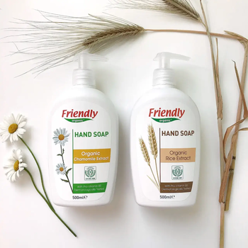 Органическое жидкое мыло для рук Friendly Organic с экстрактом ромашки, 500 мл - Pampik - 6