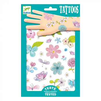 Набор временных наклеек на тело Djeco Полевые цветы (DJ09585) - Pampik
