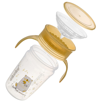 Чашка-непроливайка 360˚ Akuku, з ручками, 270 мл, жовтий (A0670) - Pampik - 4