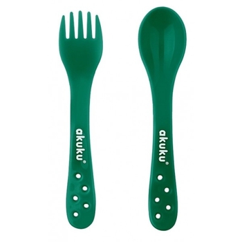 Столовые приборы в футляре Akuku, зеленый (A0074) - Pampik - 2