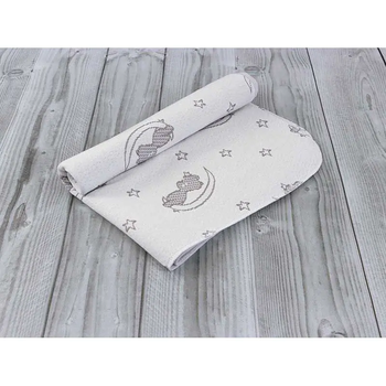Багаторазова непромокаюча пелюшка Руно Мишка на місяці, жаккард, 70х50 см (МЖ5070) - Pampik - 4
