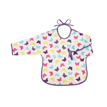 Детский фартук Akuku Бабочки с длинным рукавом, разноцветный (A1743) - Pampik
