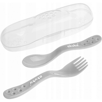 Столовые приборы в футляре Akuku, серый (A0073) - Pampik