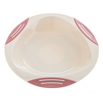 Тарелка на присоске Akuku, розовый-серый (A0525) - Pampik