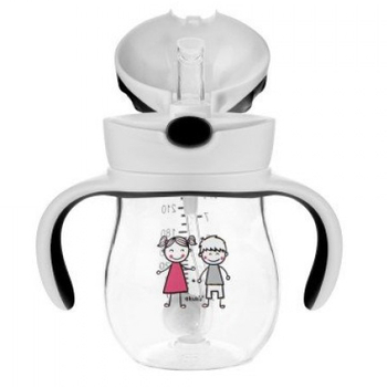 Поильник-непроливайка Akuku, 250 мл, серый (A0034) - Pampik - 4