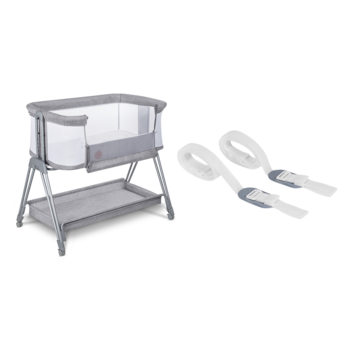 Кроватка приставная 2 в 1 Lionelo Luna Grey Concrete (LO-LUNA GREY CONCRETE) - Pampik - 6