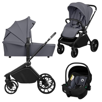 Универсальна коляска 3 в 1 Lionelo Mika Plus Grey Stone (LO-MIKA PLUS 3IN1 GREY STONE) - Pampik