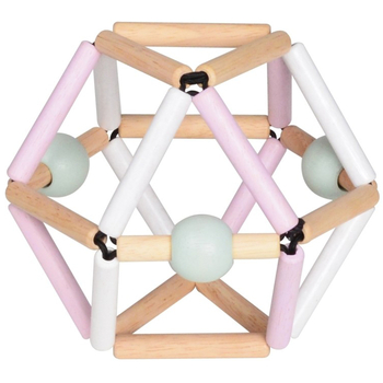 Деревянная погремушка Bass&Bass Nordik Pink (B83090) - Pampik