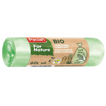 Мешки Paclan Pfn-Віо, компостировочные, для органических отходов, 60 л, 6 шт. - Pampik