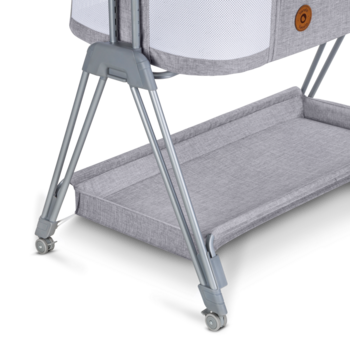 Кроватка приставная 2 в 1 Lionelo Luna Grey Concrete (LO-LUNA GREY CONCRETE) - Pampik - 5