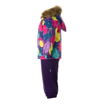 Детский зимний комплект Huppa Avery, куртка и полукомбинезон, р.86, лилoвый с принтом/темно-лилoвый (41780030-14753-086) - Pampik - 3