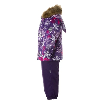 Детский зимний комплект Huppa Avery, куртка и полукомбинезон, р.80, лилoвый с принтом/темно-лилoвый (41780030-14353-080) - Pampik - 3