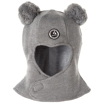 Шапка-шлем вязаная Huppa Charlie, р.XS, светло-серый (94410008-90028-0XS) - Pampik