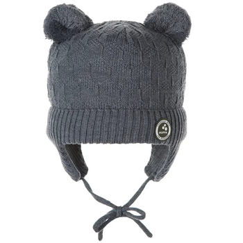 Вязаная шапка Huppa Remy, р.XS, темно-серый (94370008-00018-0XS) - Pampik