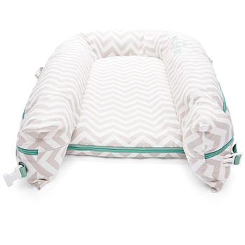 Змінний чохол для матраца-кокона DockATot Deluxe+, 0-8 міс., Silver Lining (20302) - Pampik - 4