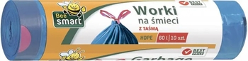 Мішки для сміття Paclan Bee Smart Bin Liner із зав'язками 60 л, 10 шт. - Pampik