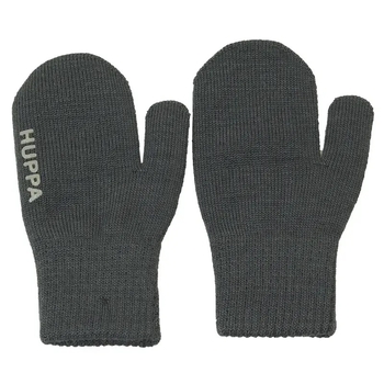 Варежки вязаные Huppa Olvin, р.5, темно-серый (82610100-00018-005) - Pampik