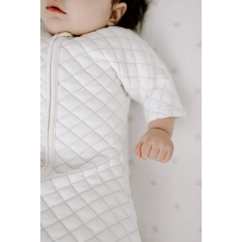 Спальник Aden + Anais Snug Fit Baby Sleeved Sleeping Bag, 3-6 мес., кремовый с мятным швом (40007) - Pampik - 7