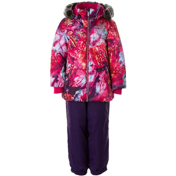 Комплект зимовий Huppa Belinda 1: куртка + напівкомбінезон, р.86, фуксія з фіолетовим (45090130-11463-086) - Pampik