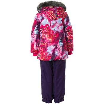 Комплект зимовий Huppa Belinda 1: куртка + напівкомбінезон, р.80, фуксія з фіолетовим (45090130-11463-080) - Pampik - 2