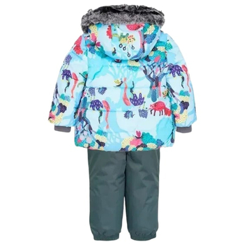Комплект зимний Huppa Belinda 1: куртка + полукомбинезон, р.86, светло-голубой с серым (45090130-13406-086) - Pampik - 2