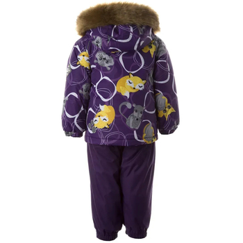 Комплект зимний Huppa Lasse: куртка + полукомбинезон, р.86, фиолетовый с принтом (45140030-23253-086) - Pampik - 2