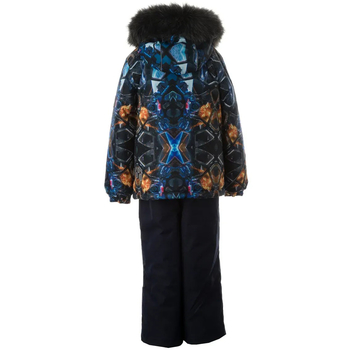 Комплект зимовий Huppa Dante: куртка + штани, р.122, темно-синій з принтом (41930030-22599-122) - Pampik - 2