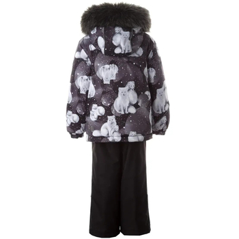 Комплект зимний Huppa Dante 1: куртка + полукомбинезон, р.104, черный с принтом (41930130-23109-104) - Pampik - 2