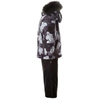 Комплект зимний Huppa Dante 1: куртка + полукомбинезон, р.104, черный с принтом (41930130-23109-104) - Pampik - 3