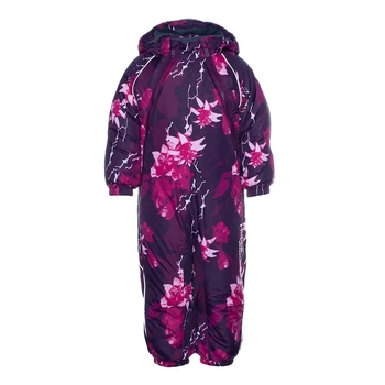 Дитячий зимовий комбінезон Huppa Orion 1, р.80, бордовий з принтом (36300114-91834-080) - Pampik