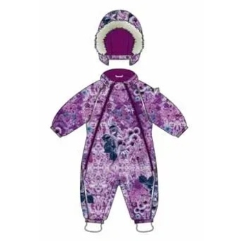 Дитячий зимовий комбінезон Huppa Orion, р.80, бордовий з принтом (36300030-01734-080) - Pampik