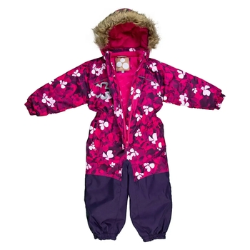Дитячий зимовий комбінезон Huppa Chloe 1, р.128, фуксія з принтом (36190130-81663-128) - Pampik - 3