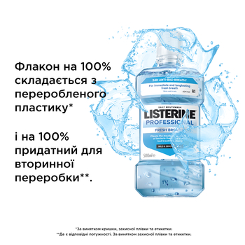 Ополаскиватель для полости рта Listerine Professional Свежее дыхание+, 500 мл - Pampik - 13