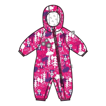 Дитячий зимовий комбінезон Huppa Deiro 3, р.68, фуксія з принтом (36290130-73263-080) - Pampik