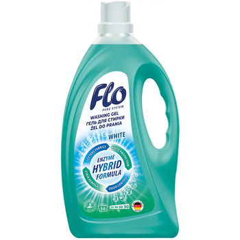 Гель для стирки Flo Hybrid Formula, для белых тканей, 2 л - Pampik