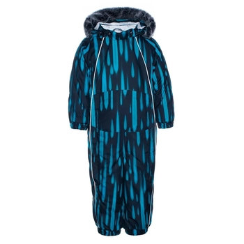 Детский зимний комбинезон Huppa Reggie 1, р.80, голубой с принтом (36020130-92636-080) - Pampik
