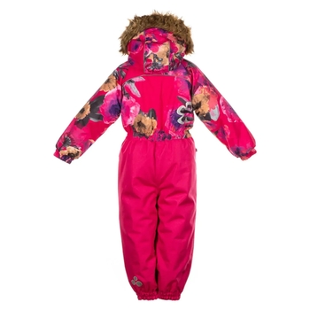 Дитячий зимовий комбінезон Huppa Chloe 1, р.128, фуксія з принтом (36190130-81763-128) - Pampik - 2